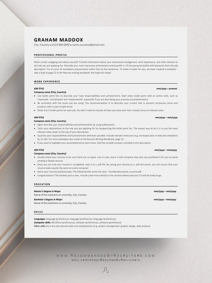 98+ ATS-Friendly Resume + Cover Letter & Email Template